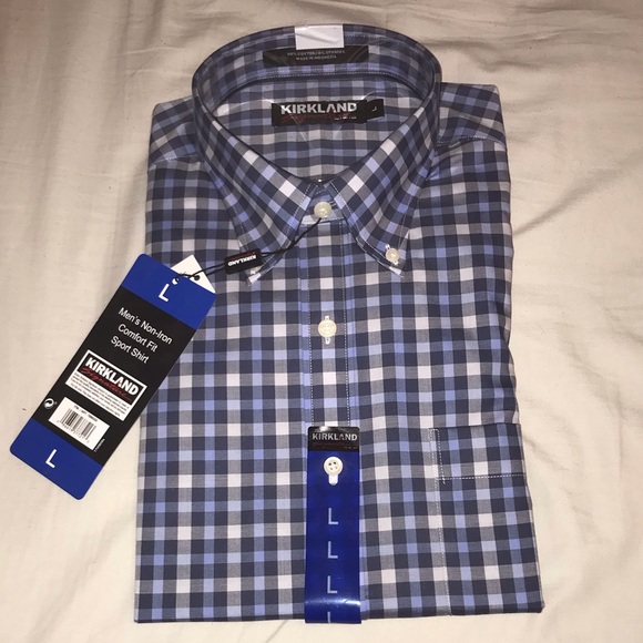 NWT Blue button down dress shirt - Picture 2 of 10